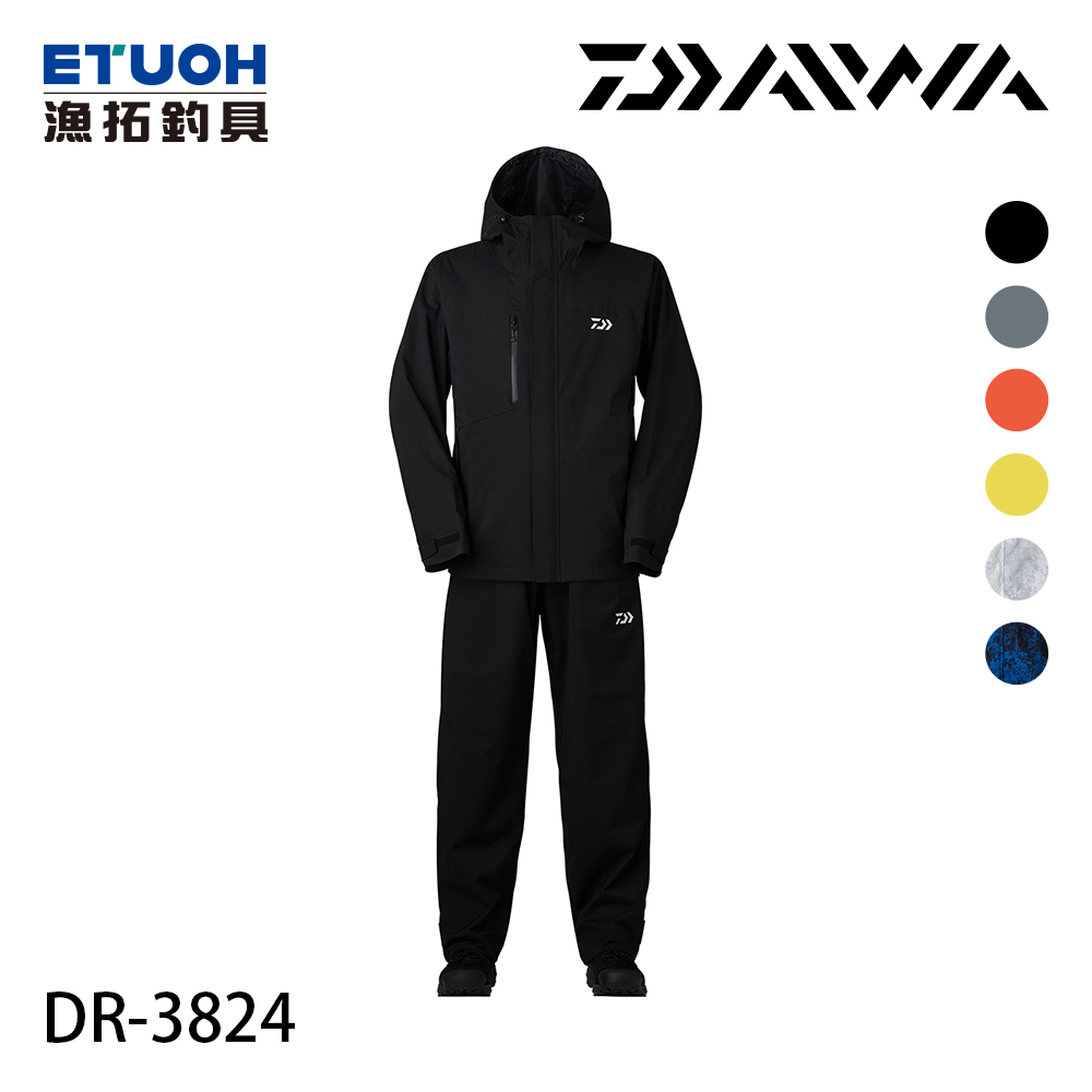 DAIWA DR-3824 黑 #S - #XL [RAINMAX®][雨衣套裝]