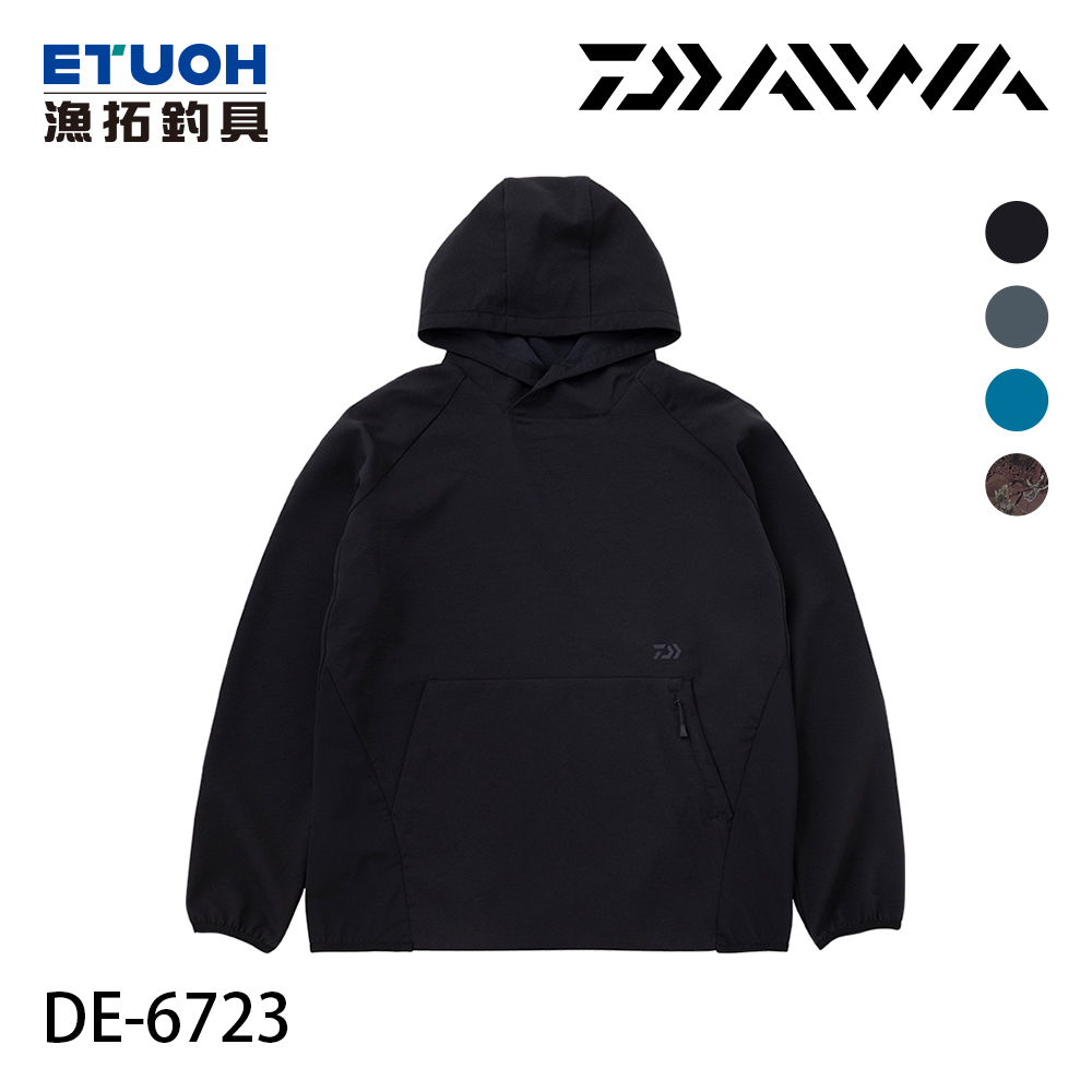 DAIWA DE-6723 黑 [長袖帽T]
