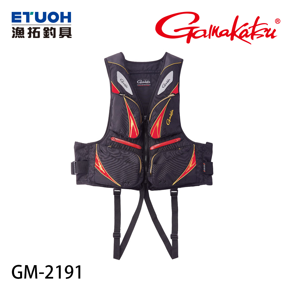GAMAKATSU がま GM-2191 救生衣(黑) #L  #LL  [磯釣][超取限一件]