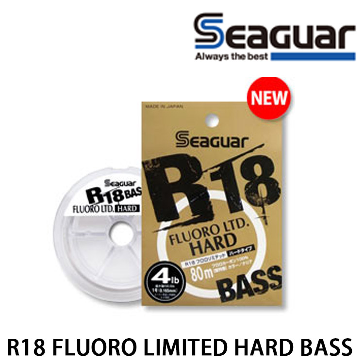 SEAGUAR R18 FLUORO LIMITED HARD BASS #14 #16LB [碳纖線]