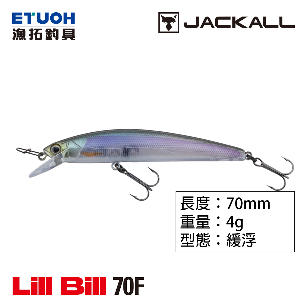 Leurre Flottant Jackall Lill Bill 70F – Stealth Shirauo – 70 Mm