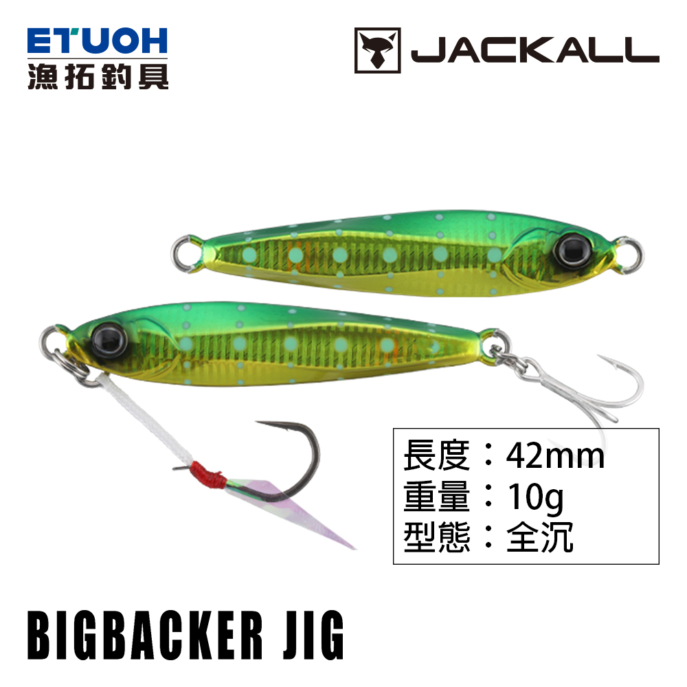 JACKALL BIG BACKER JIG #10g [岸拋鐵板]