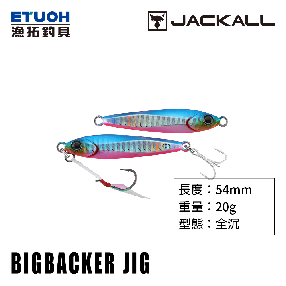 JACKALL BIG BACKER JIG #20g [岸拋鐵板]