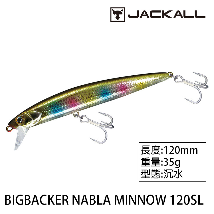 JACKALL BIG BACKER NABLA MINNOW 120SL [路亞硬餌] [存貨調整]
