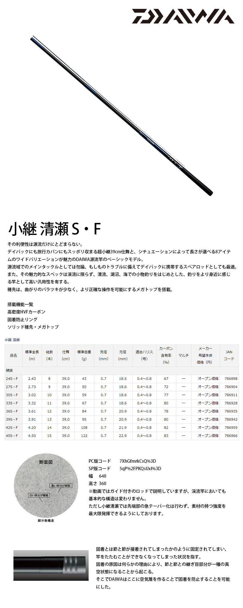 ダイワ DAIWA 渓流竿 小継清瀬 F 硬調39S 釣り竿 激安挑戦中