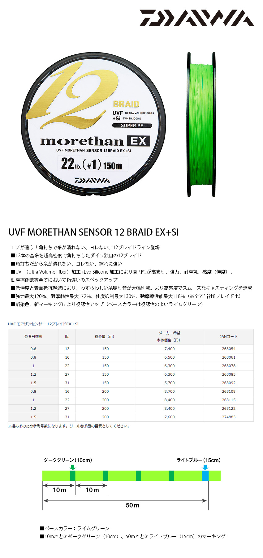 daiwa morethan pe 12 braided 150