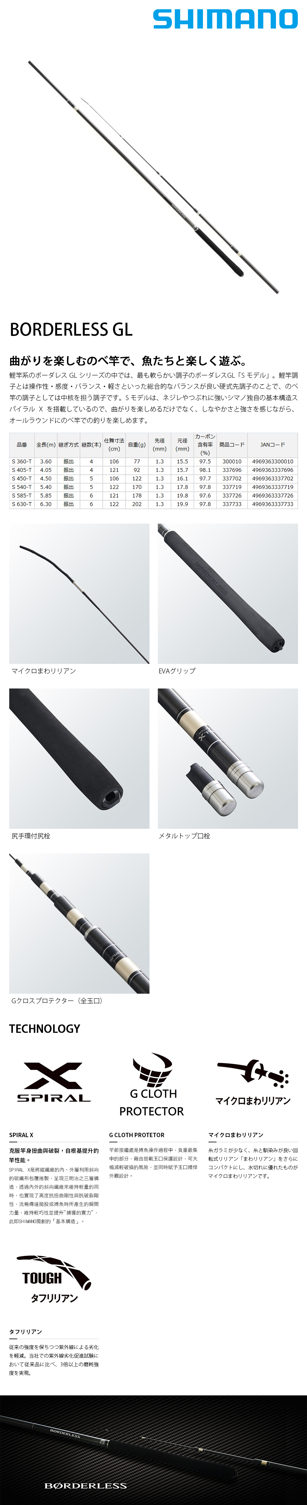 SHIMANO BORDERLESS GLP 630-T 崩せる 新品・未使用品
