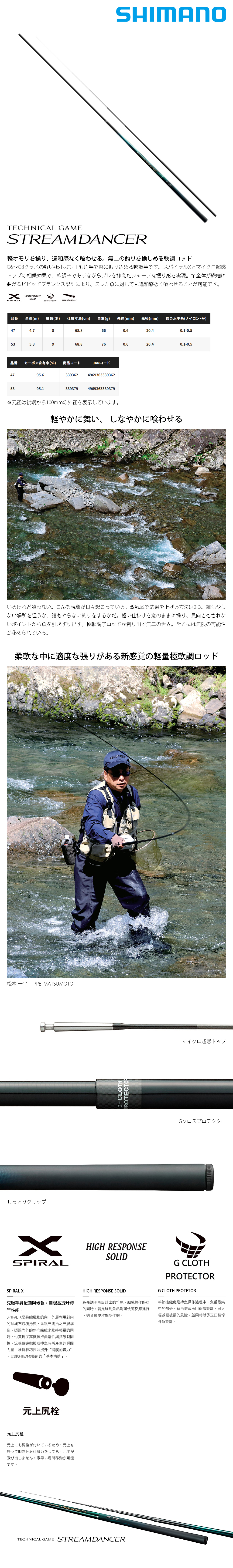 SHIMANO TG STREAM DANCER 47 [溪流竿] - 漁拓釣具官方線上購物平台